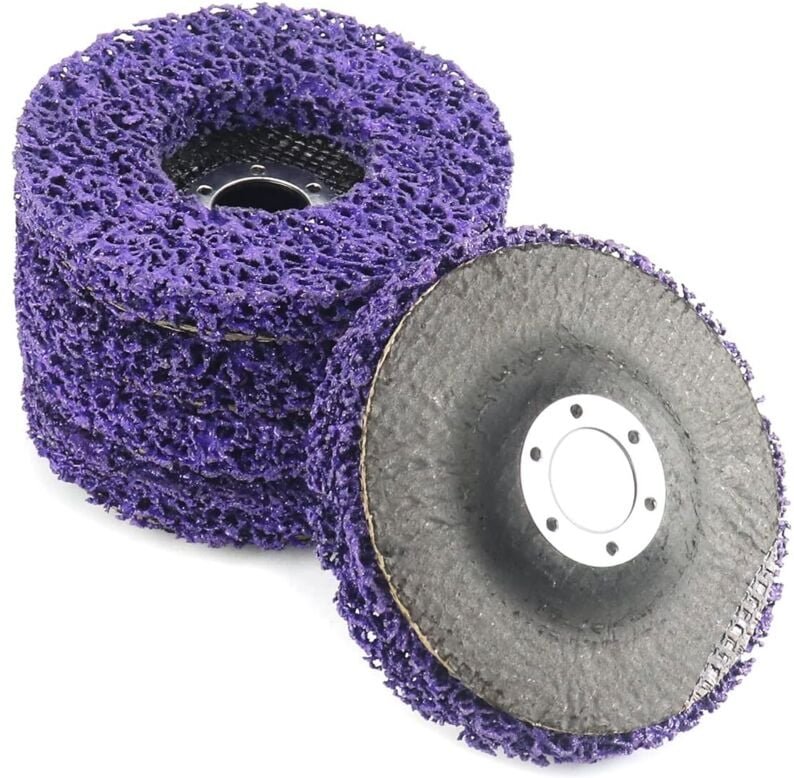 5er-Pack CSD-Reinigungsscheiben, 115 mm, für Metall-, Kunststoff-, Zement-, Holz- und Steinoberflächen, lila