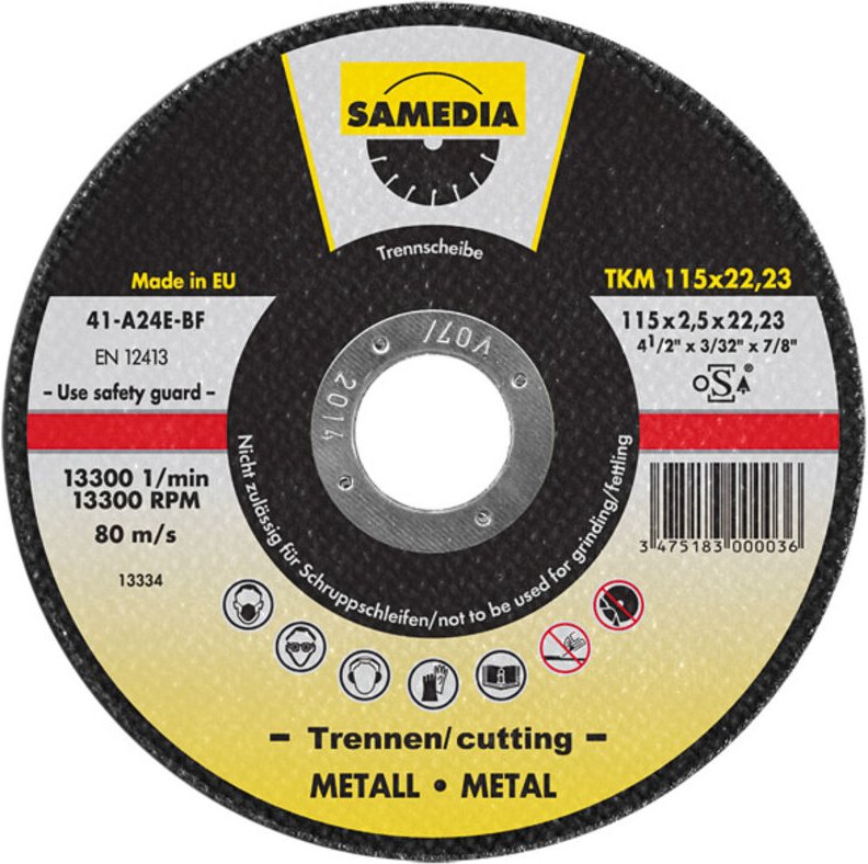 Samedia Korund-Trennscheibe TKM Profi 125 x 2,5 x 22,23 mm