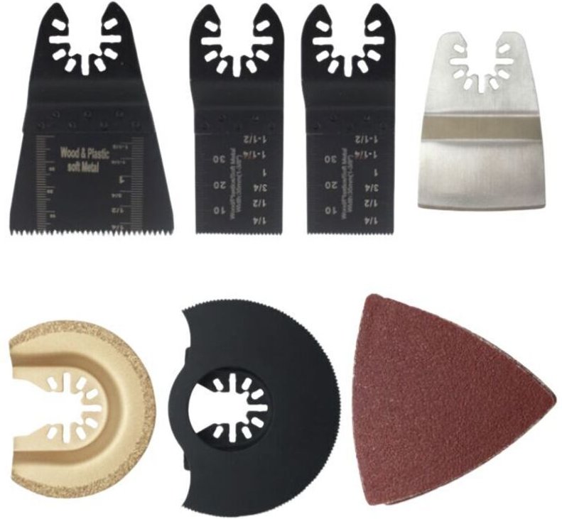 16 gemischte Oszillationssägeblätter, Oszillations-Multifunktionswerkzeug-Zubehörset, Sägeblatt-Zubehörset mit 10 Schlei...