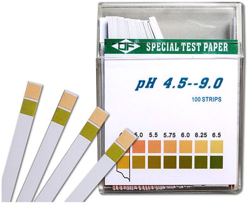100 pH-Teststreifen, Lackmuspapier, Messbereich 4,5-9, Universalindikatorpapier, Säuretest für Aquarien, Trinkwasser usw...
