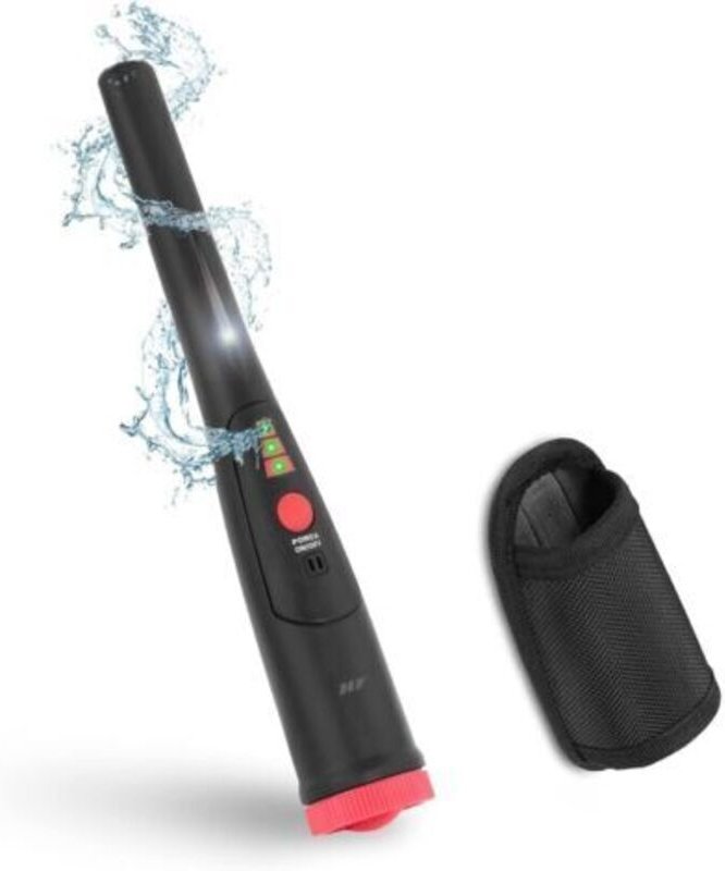 Hochempfindlicher Metalldetektor (batterielos), Alternative zum teuren Pinpointer, mit Kontrollleuchte und LED-Beleuchtu...