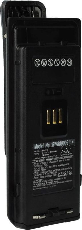 Vhbw - Akku kompatibel mit Hytera AP515 vhf Funkgerät, Walkie Talkie (4000 mAh, 3,7 v, Li-Polymer) + Gürtelclip