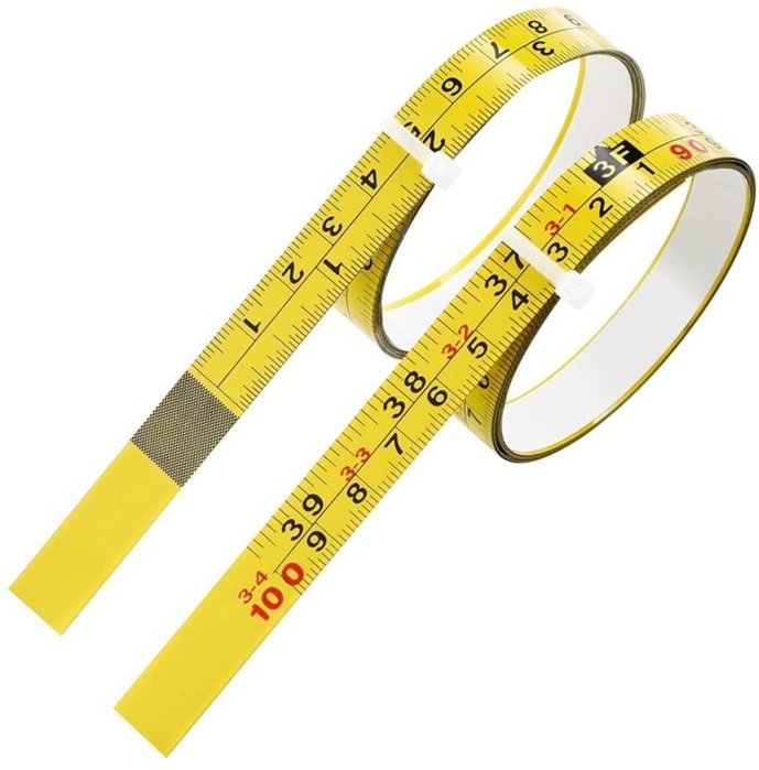 2 Packungen selbstklebendes Maßband aus Stahl, Ablesung von rechts nach links, 100 cm oder 39 Zoll, imperiales und metri...