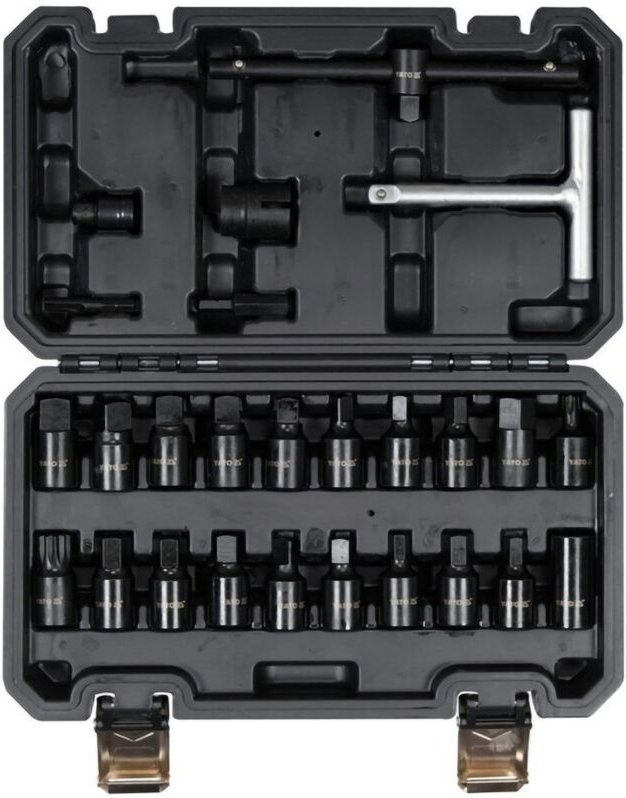 26Tlg Ölwannenschlüssel Spezial Einsatz-Satz Schlüsselsatz Ölwechsel Werkzeug 3/8"
