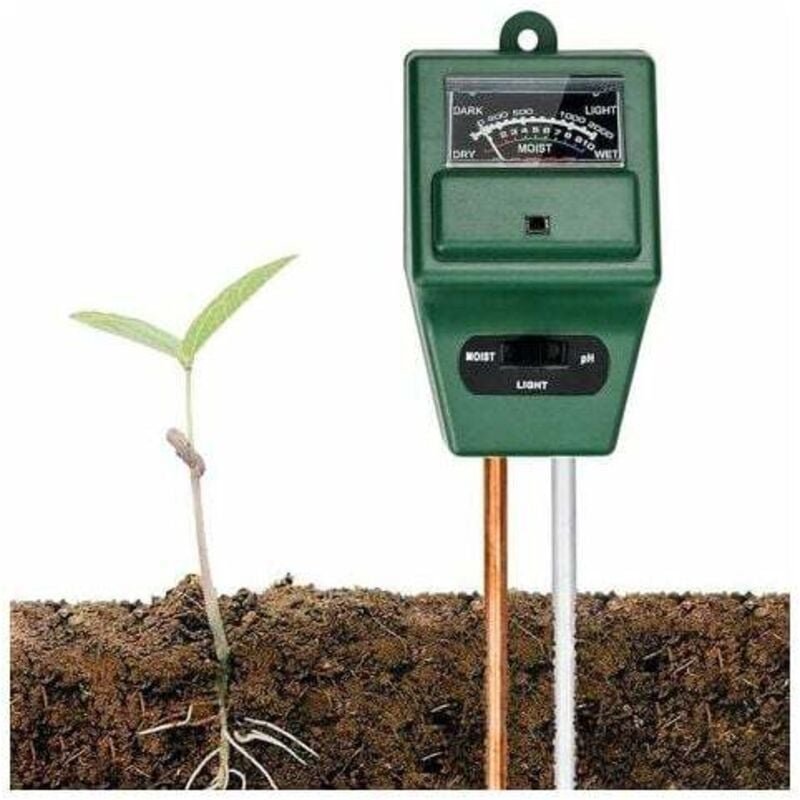 Testeur ph Terre 3 en 1 Testeur ph Sol, Soil Tester Kit Testeur Humidité Plantes PH Terre Metre Sol pour Fleurs/Herbe/Pl...