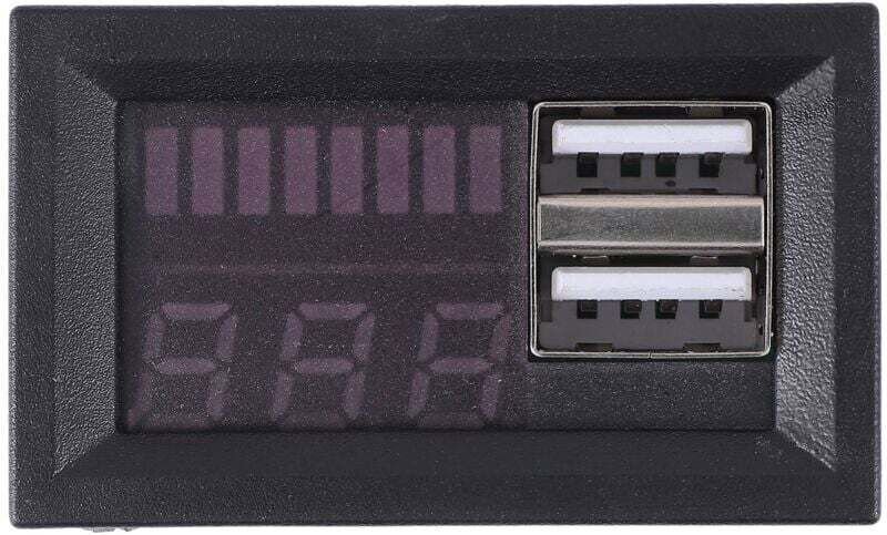 12,6-V-Digitalvoltmeter mit roter LED-Anzeige für Fahrzeugbatterien