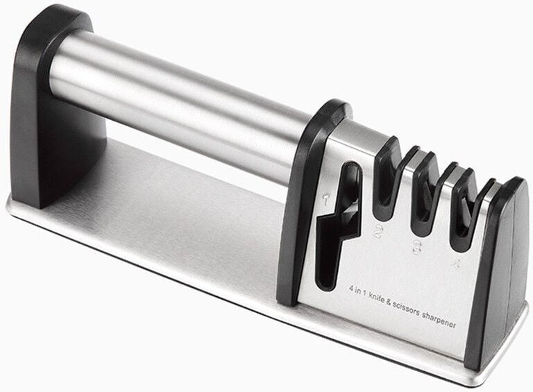 Memkey - 4-in-1-Messerschärfer, professioneller Messerschärfer, manueller Messerschärfer für Küchenmesser, Scheren (ruts...