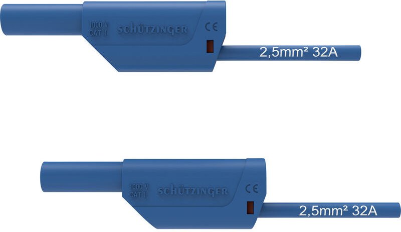 Schützinger - vsfk 8500 / 2.5 / 50 / bl Sicherheits-Messleitung 4 mm-Stecker 4 mm-Stecker 50.00 cm Bla
