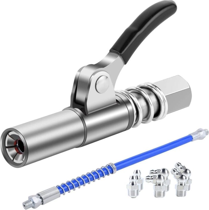 Fettpressdüse mit Schlauch, M6-M14, kompatibel mit Fettpressdüsen, Schnellkupplung für Fettpressen, Fettpressenzubehör, ...