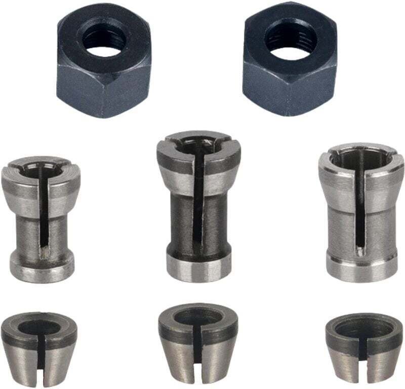 Mandrin de Fraiseuse - Lot de 8, Collet Mandrin Affleureuse (6 mm, 6.35 mm, 8 mm), Pince de Serrage Defonceuse, Adaptate...
