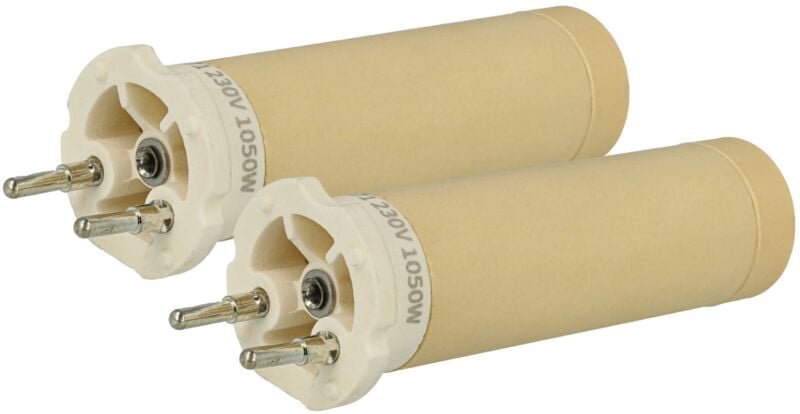 vhbw 2x Heizelement kompatibel mit Leister Igniter BM4 Heißluftschweißpistole - 1050 W, Keramik Heizkern, 2,6 x 9,1 cm