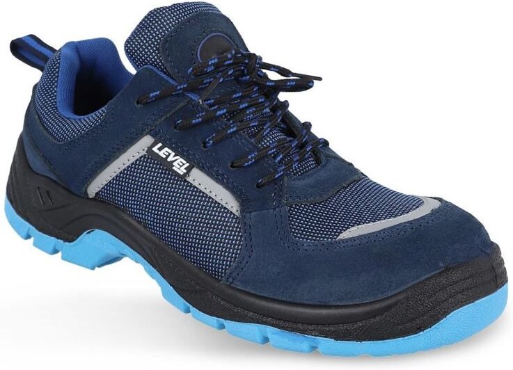 WORKFIT Sicherheitsschuh „Level“ (S1 PL SR FO-Schutz) mit verstärkter Zehenkappe und rutschfester Sohle – Größe 44