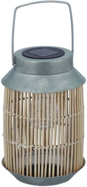 Metal rattan solar lamp