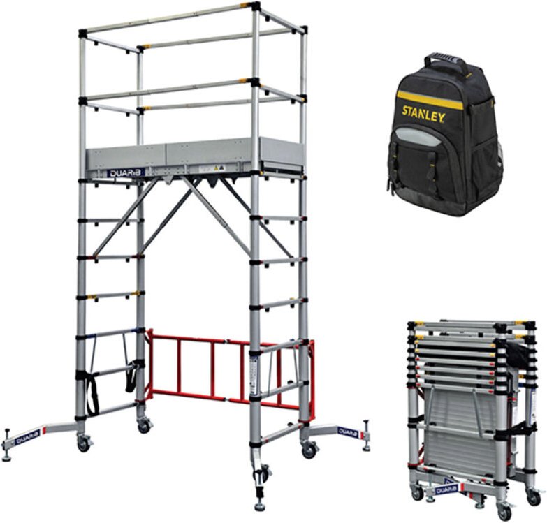 Teleskopgerüst - max. Arbeitshöhe4.00m + Rucksack - TELETOWER-SAC