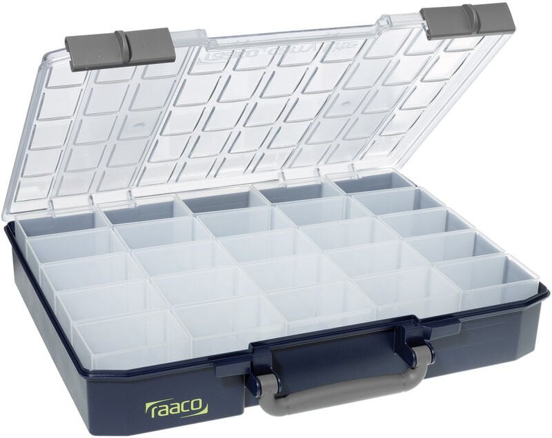 Raaco CarryLite 80 5x10-25 Sortimentskoffer (b x h x t) 413 x 79 x 330 mm Anzahl Fächer: 25 Inhalt