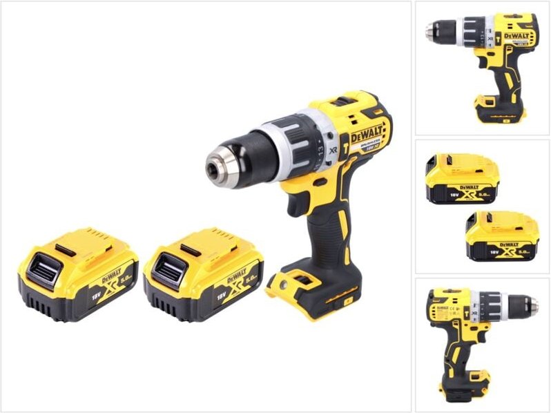 Dcd 796 n Akku Schlagbohrschrauber 18 v 70 Nm Brushless + 2x Akku 5,0 Ah - ohne Ladegerät - Dewalt