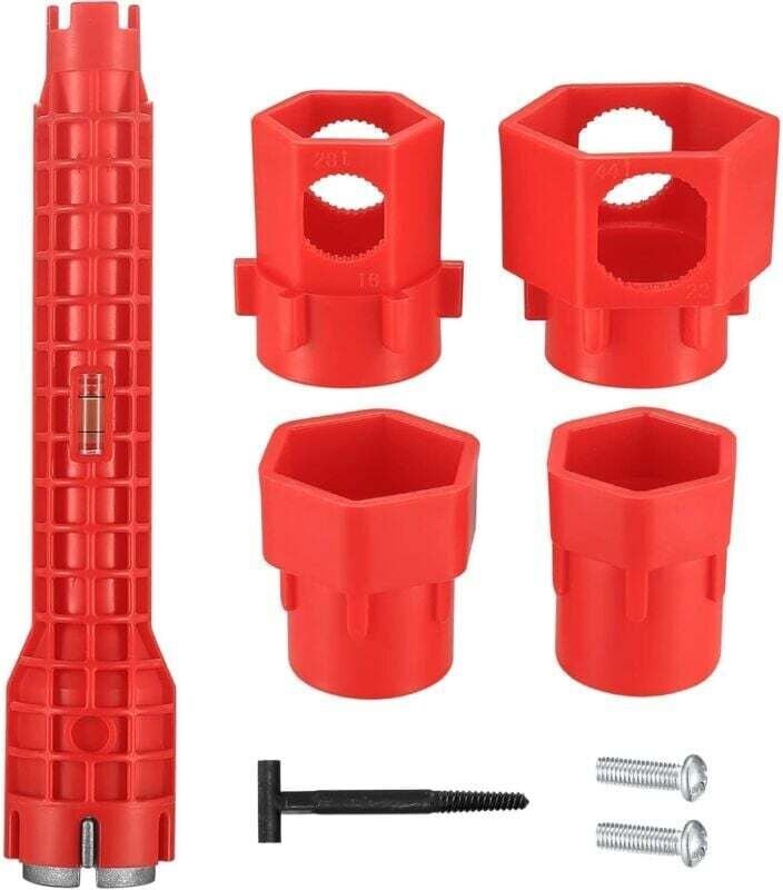 Clé de robinet 14 en 1, clé d'évier, outils de plomberie, clé de lavabo, outils d'installation de canalisation d'évier d...