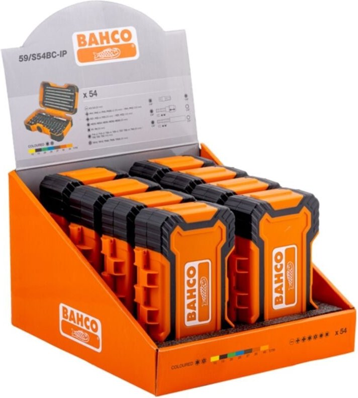 Bahco 1/4-Bitsatz für Schlitz-, Phillips-, Pozidriv-, Sechskant- und TORX-Tamper-Schrauben 30 mm × 19 mm × 28 mm - 8 Stk...