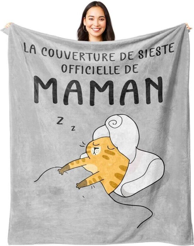Vtizikl Cadeaux pour maman Noël - Couverture douillette amusante pour maman de qualité particulièrement douce - Cadeau d...