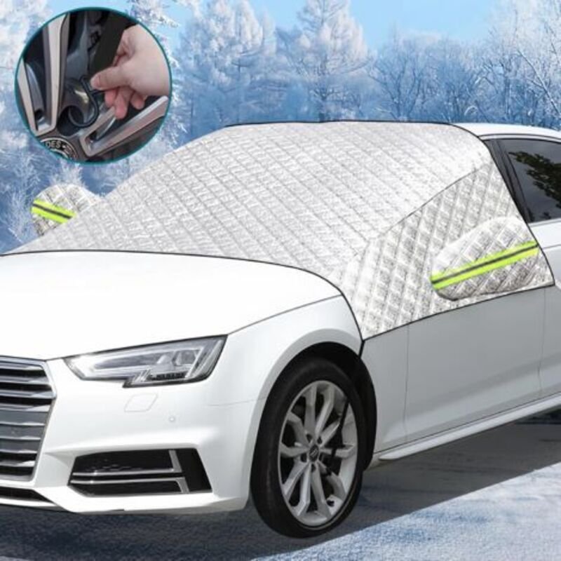 Frontscheibenabdeckung Auto, Scheibenabdeckung Auto Winter, Windschutzscheibenabdeckung,Windschutzscheibe Abdeckung Falt...