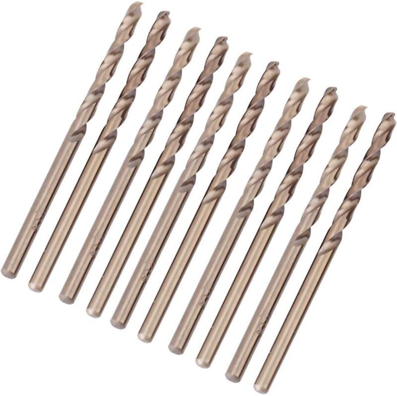 Thumbnail - Keyoung - 10 stücke M35 hss Cobalt Bohrer hss-co Bohrer Set Spiralbohrer zum Bohren auf Edelstahl(3mm)