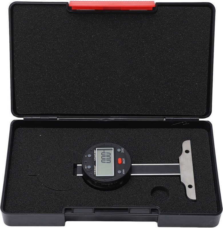 Cocoarm USB-Anschluss Digitales Tiefenmessgerät 0-50,8 mm Elektronischer Tiefenbereichsmesser Antrieb für Tiefenmessaufg...