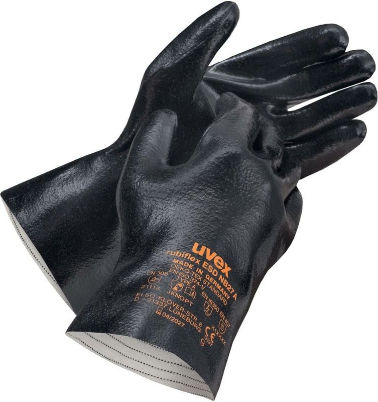 Uvex 6088010 Schutzhandschuh rubiflex ESD NB27A 60880 Größe 10