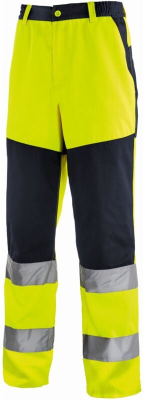 Warnschutz-Bundhose ROCHESTER leuchtgelb/navy Größe 50
