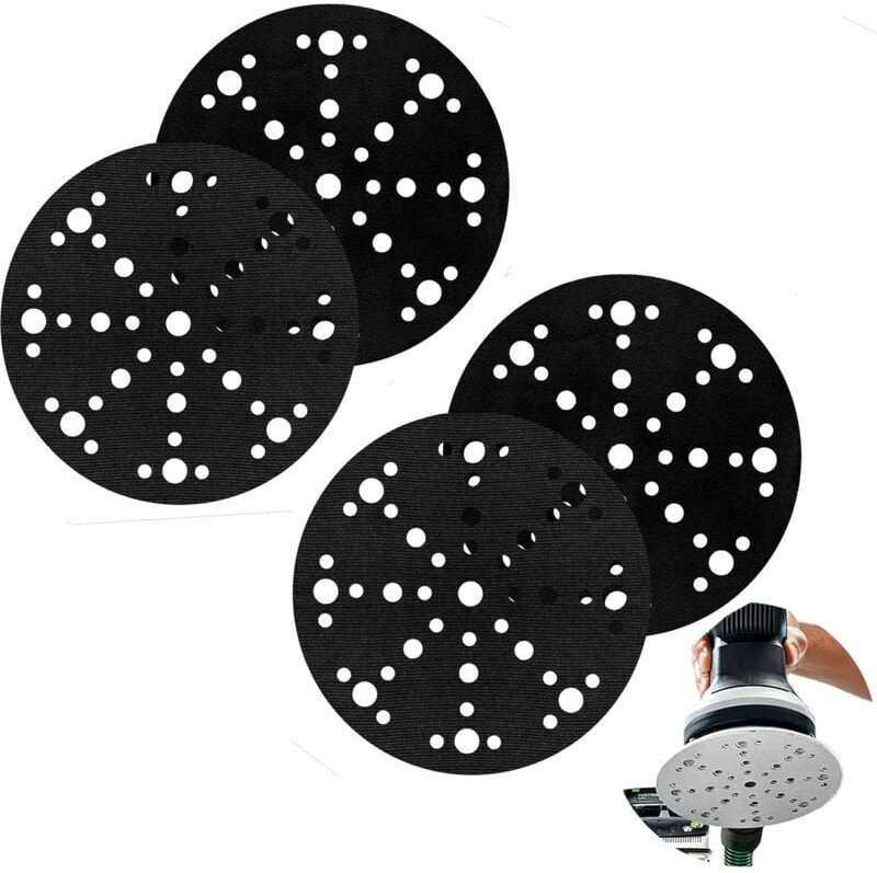 4-teiliges Set weicher Schleifpads, 150 mm, 49 Löcher, weiche Schaumstoffoberfläche für Schleif- und Polierpads, weiche ...