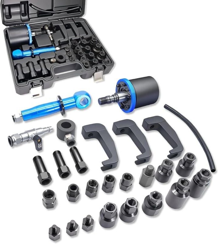 Manuelles pneumatisches Injektor-Auszieherset, 27-teilig – Diesel-Injektor-Auszieher, Werkzeug zum Entfernen von Injekto...