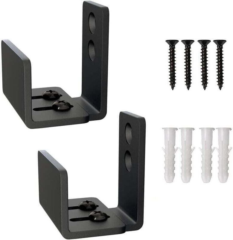 2 Stück Bodenführungen für Schiebetüren, verstellbar für Türen und Schränke, Stahl