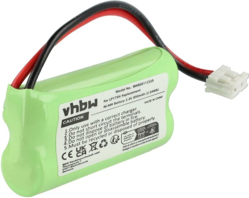 Vhbw - Akku kompatibel mit Tomy BabyPhone P71029B, LP175N Babyphone Babytalker (850 mAh, 2,4 v, NiMH)