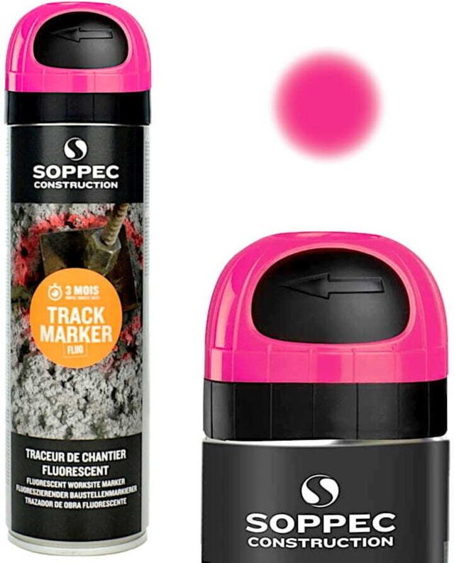 Soppec Spray Geodätischer Spurmarker Pink 500ml - Mtp Geo Pink