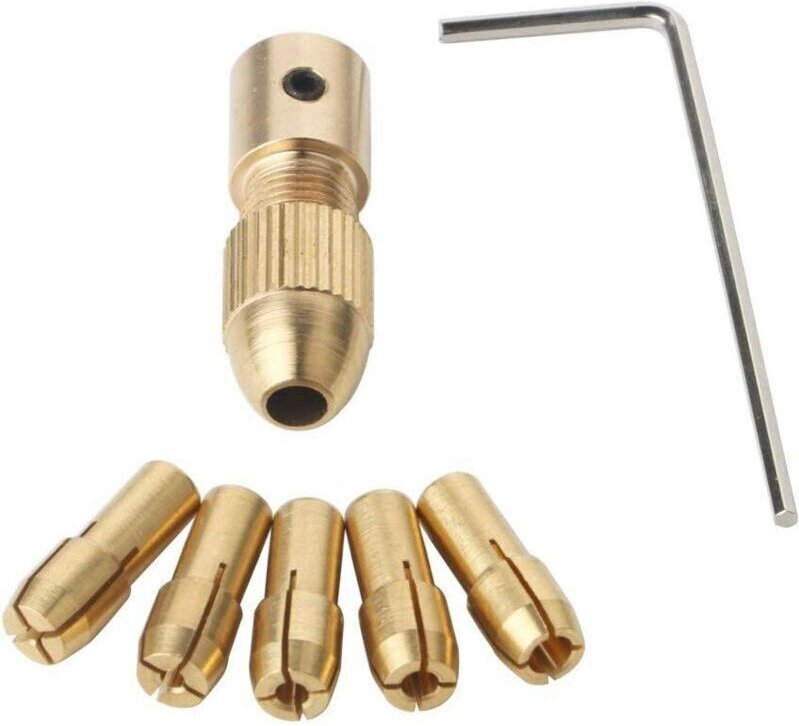 7-teiliges Set kleiner elektrischer Bohrfutter mit Inbusschlüssel, Spannzange für elektrische Bohrmaschinen, Bohrfutter,...