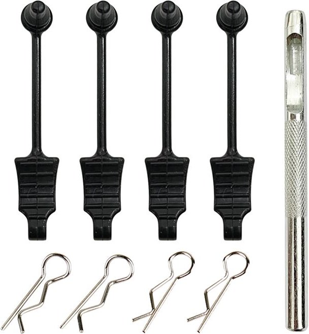 Tlily - Gummi-KöRperclip-Halterung, Festes Schnallenschloss mit MuschellochöFfner für 1/12 1/14 1/16 RC-Car