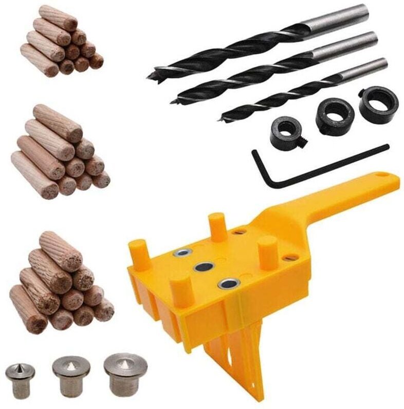 41-teiliges Dübelbohrlehren-Set, Bohrführung mit Parallelanschlag, Dübelbohrlehren-Kit, 6 mm / 8 mm / 10 mm