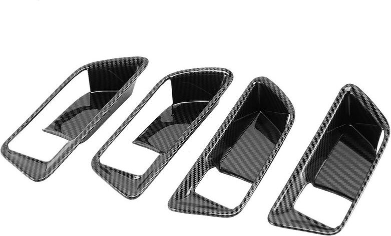 Woosien - 4 teile/los Carbon Faser Auto Türgriff Tasse Schüssel Für Venza Xu80 2020 2021 2022 Innere Tür Griff Schüssel