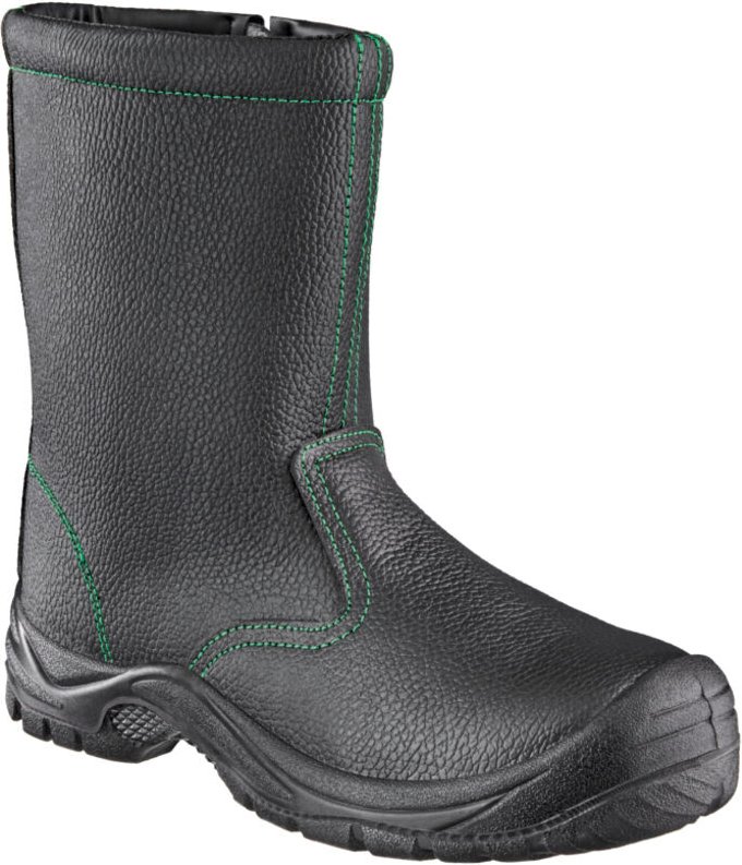 teXXor® S3-Winterreißverschlussstiefel ZIPPER schwarz/grün 634041 Gr.41