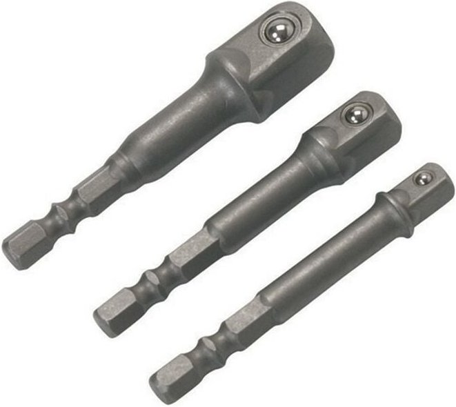 Stecknuss-Adapter-Satz 3x 1/4' - 3/8' - 1/2'