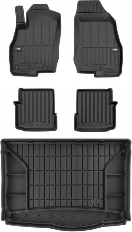 3D SET Fußmatten und Fußmatten Fiat Grande Punto 3d Fließheck 2005-2012