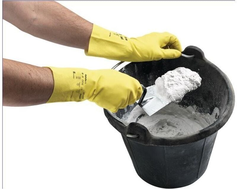 Chemiehandschuh AlphaTec 87-190 Gr.7,5-8 gelb psa i Ansell