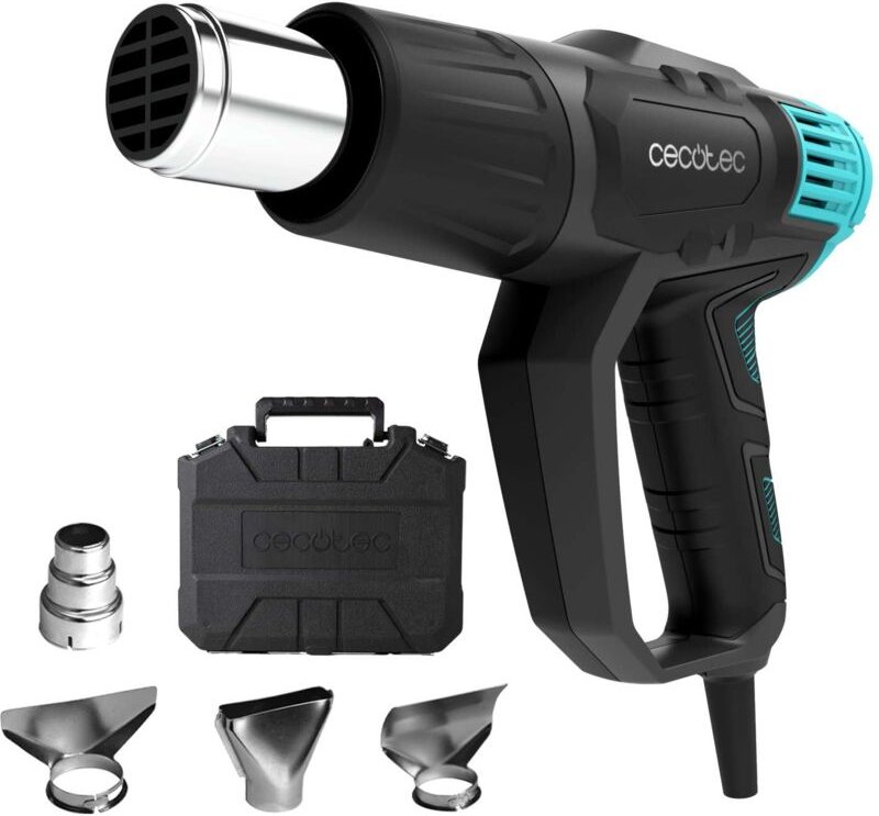 Cecotec - Höllenpistole 7500 Vollausstattung 2000W, ultraschnelle Hitze, 4 Köpfe, freihändig, einstellbare Temperatur 50...