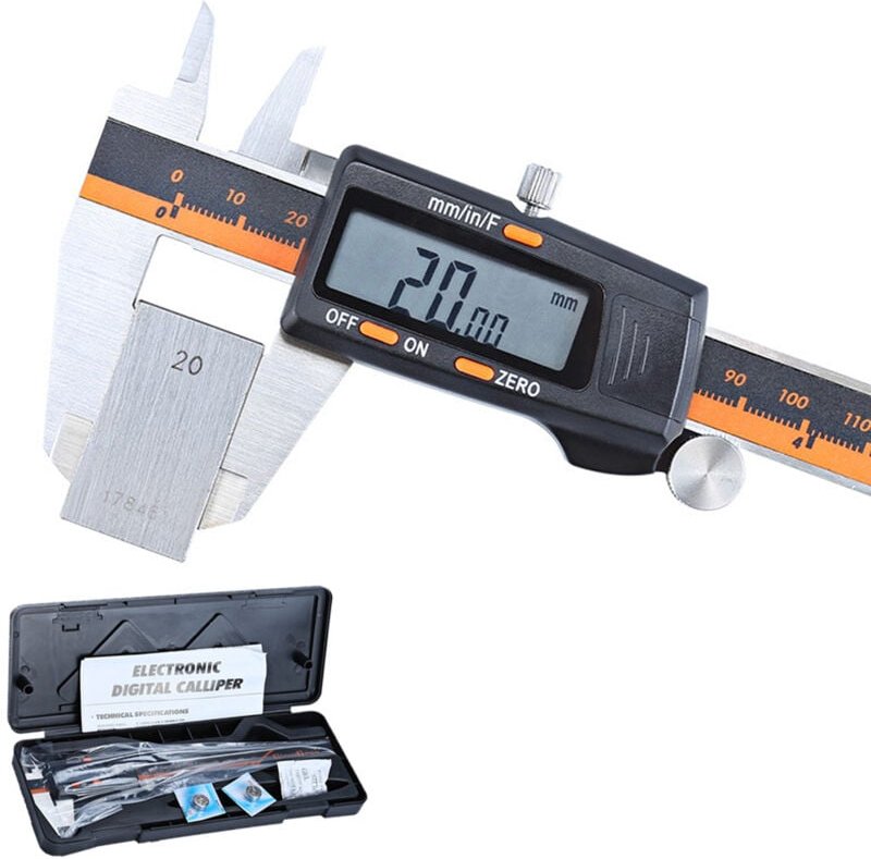 Sinbinta - Messschieber Digital 150mm, Schieblehre Digital Edelstahl mit lcd Display, Digitaler Messschieber mit Zoll un...