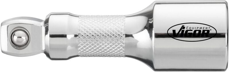 VIGOR Schwenkbare Verlängerung, 1/2 (12,5 mm) Vierkant hohl, 1/2 (12,5 mm) Vierkant massiv, 75 mm
