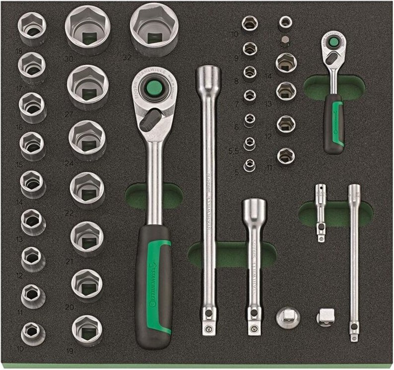 Stahlwille - Werkzeugmodul 2/3 Steckschlüssel 1/4+1/2' TCS1 821/38