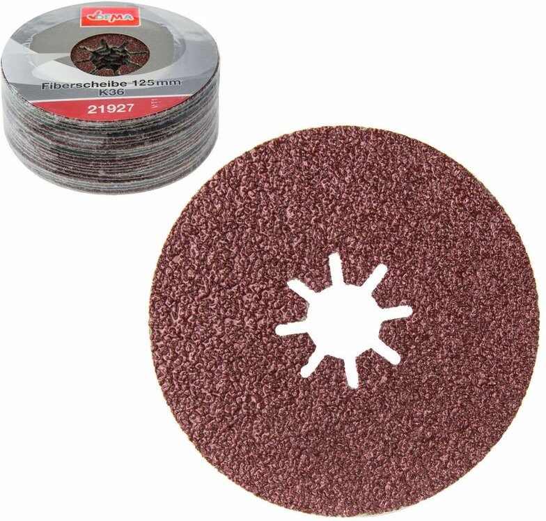 Fiberscheiben 125mm K36 Schleifscheibe Fächerscheibe Schleifteller Fiberscheibe