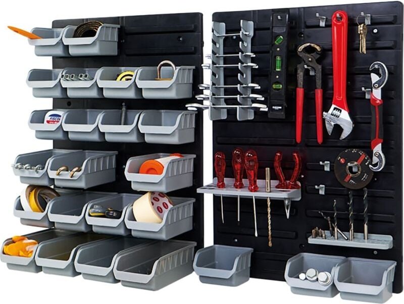 Werkzeugwand 84 x 59 cm 43-teilig Werkzeugwand - Alutec