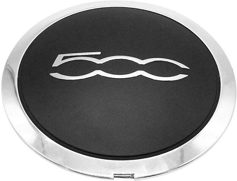 133 mm Fiat 500 Radkappe, silberne Radkappe.