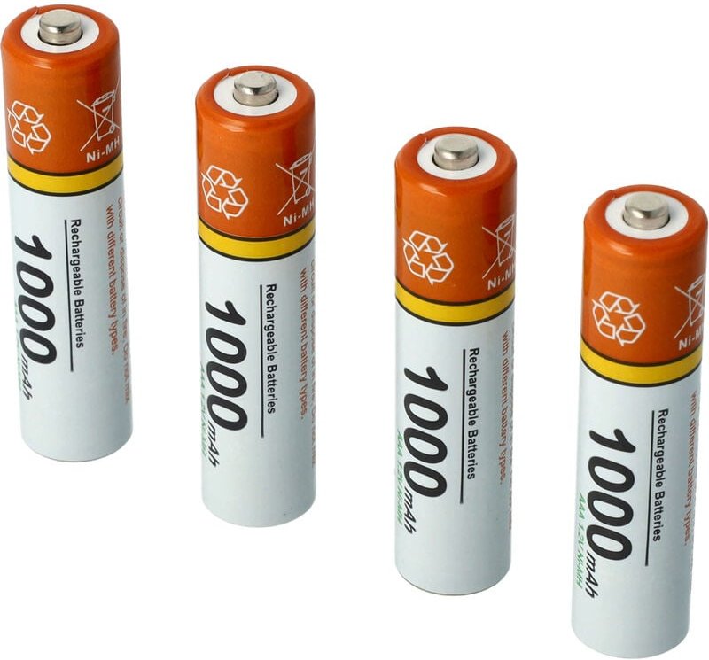 vhbw 4x AAA Micro Akku kompatibel mit Gigaset CE575HX schnurlos Festnetz Telefon (1000mAh, 1,2V, NiMH)