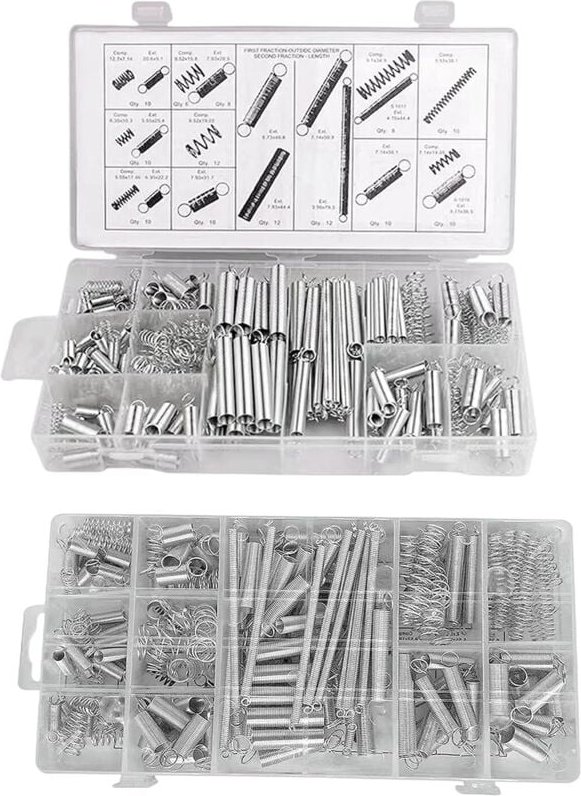 Federsortiment-Set 1/2, 200 Ersatz-Zugfedern aus robustem Metall (2)